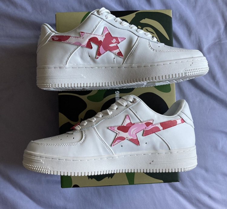 Bapesta Abc Camo White Pink