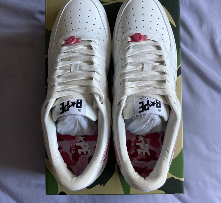 Bapesta Abc Camo White Pink