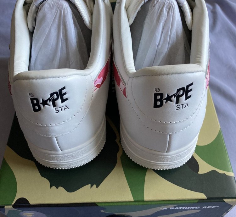 Bapesta Abc Camo White Pink