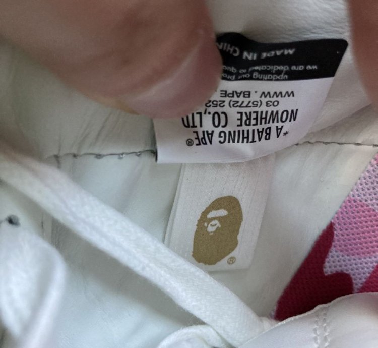 Bapesta Abc Camo White Pink
