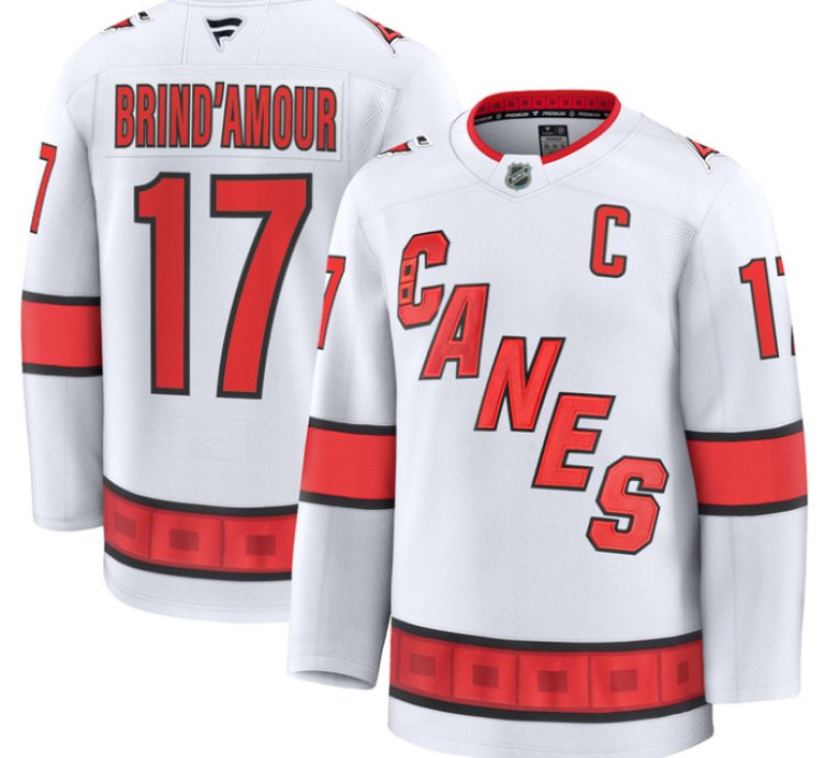 Rod Brindamour Jersey 17 Carolina Hurricanes Premium All Stitched White
