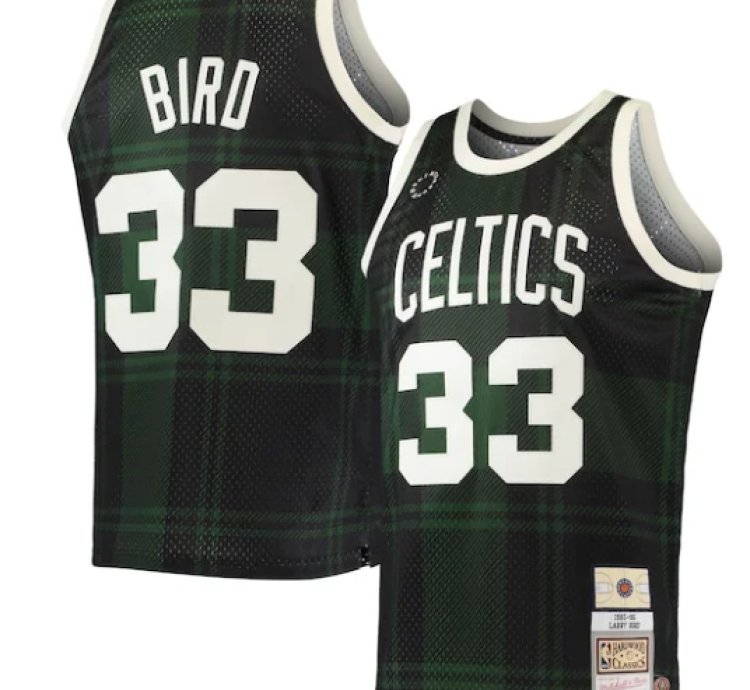 Larry Bird Boston Celtics 198586 Hardwood Classics Uninterrupted Swingman Jersey - Black