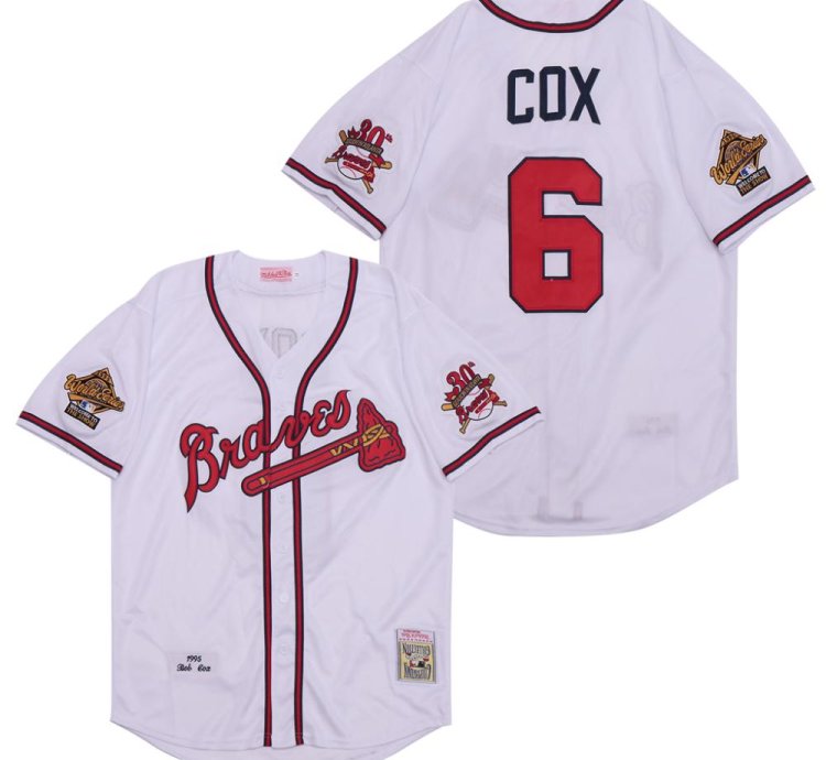 Atlanta Braves Bobby Cox White 1995 Throwback Jersey