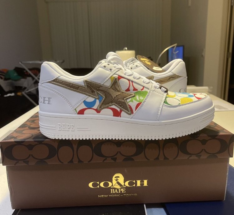 Bapesta Coach White Multi-color