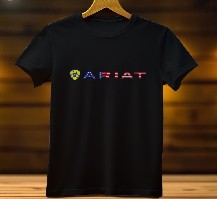 Ariat Logo Funny Mens Tshirt Size Usa