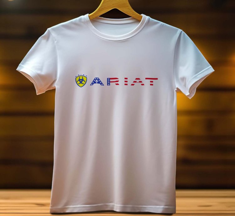 Ariat Logo Funny Mens Tshirt Size Usa