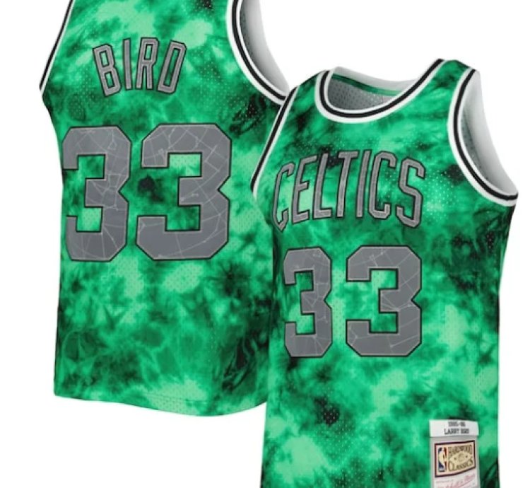 Larry Bird Boston Celtics 198586 Galaxy Swingman Jersey - Kelly Green