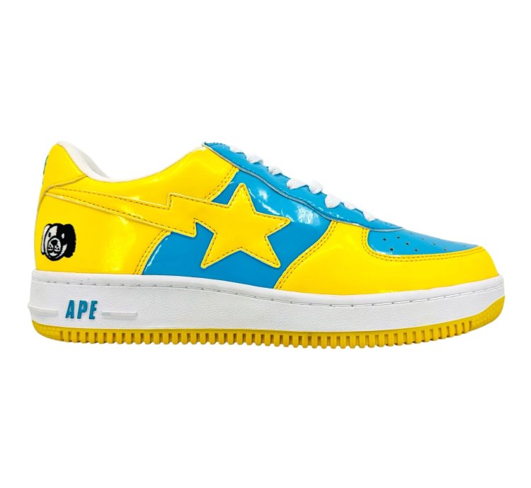 Bapesta Dog Low Yellow Blue