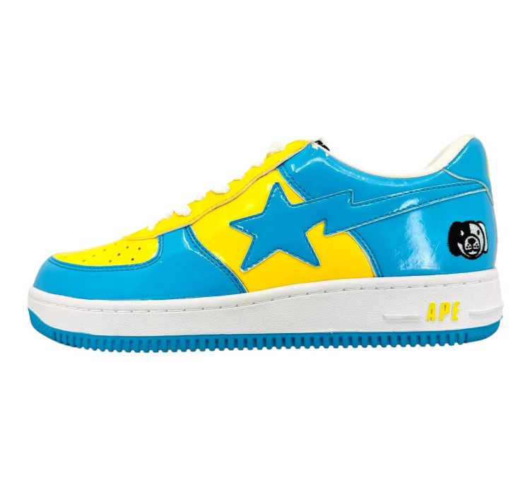 Bapesta Dog Low Yellow Blue