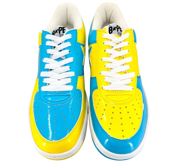 Bapesta Dog Low Yellow Blue