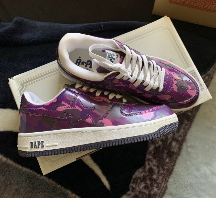 Bapesta Fs-001 Low Purple Camo