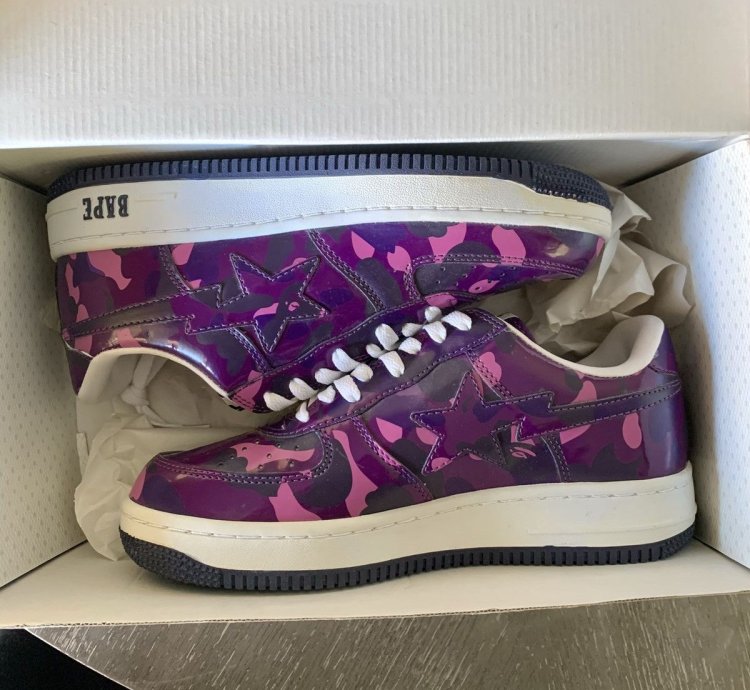 Bapesta Fs-001 Low Purple Camo