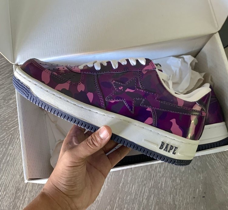 Bapesta Fs-001 Low Purple Camo