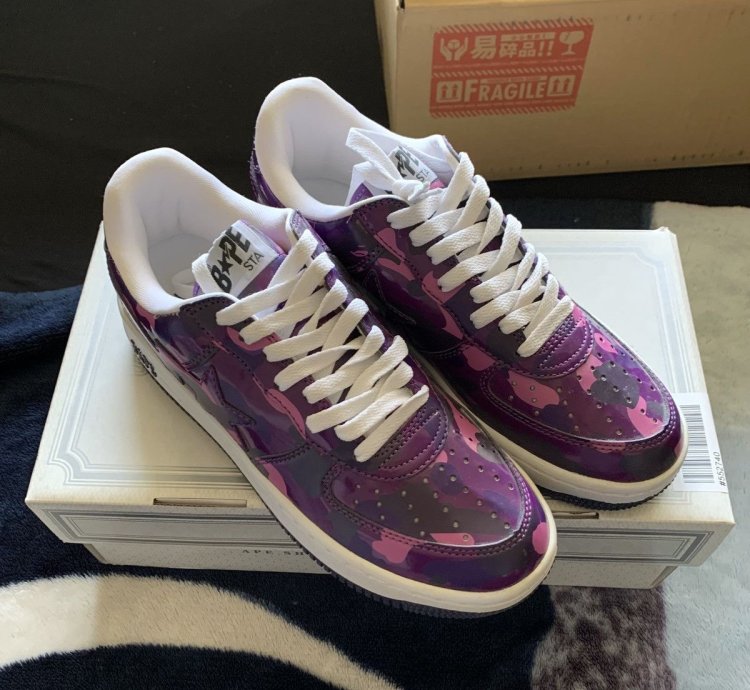 Bapesta Fs-001 Low Purple Camo