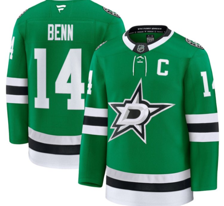 Jamie Benn Jersey 14 Dallas Stars Premium All Stitched Kelly Green