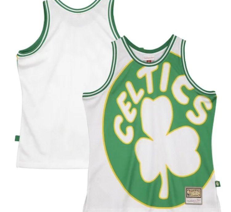 Boston Celtics Hardwood Classics Blown Out Fashion Jersey - White
