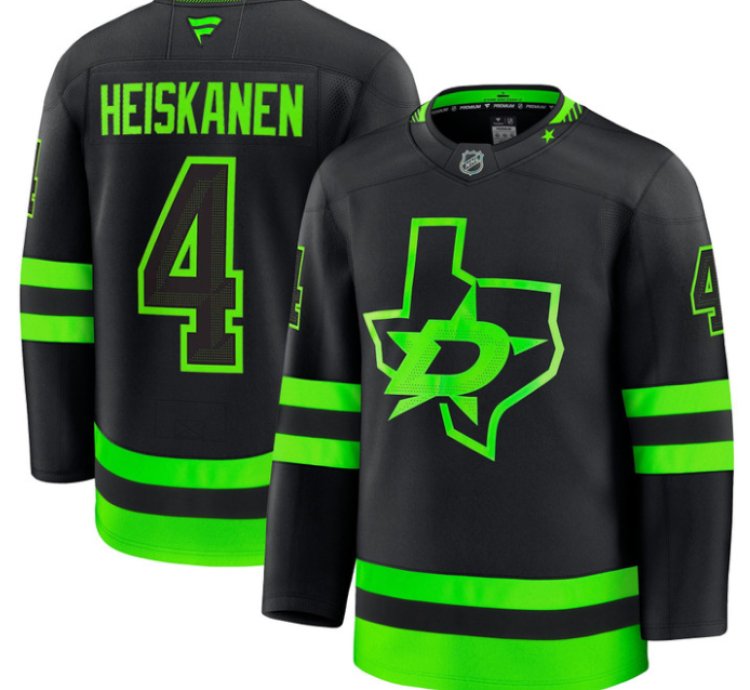 Miro Heiskanen Jersey 4 Dallas Stars Premium All Stitched Black