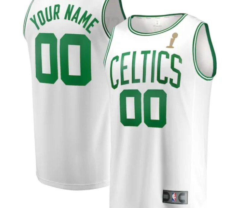 Boston Celtics 2024 Nba Finals Champions Custom Fast Break Jersey - White - Association Edition