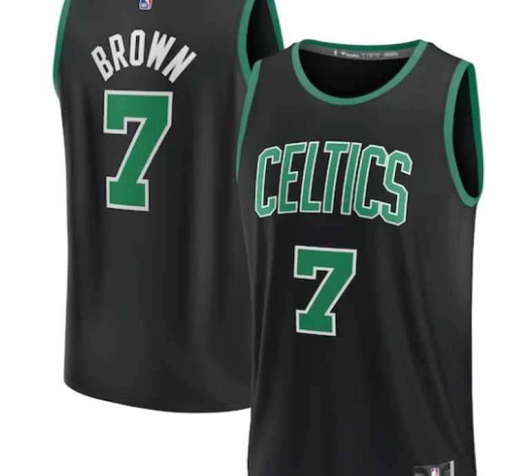 Jaylen Brown Boston Celtics Fast Break Player Jersey - Statement Edition - Black