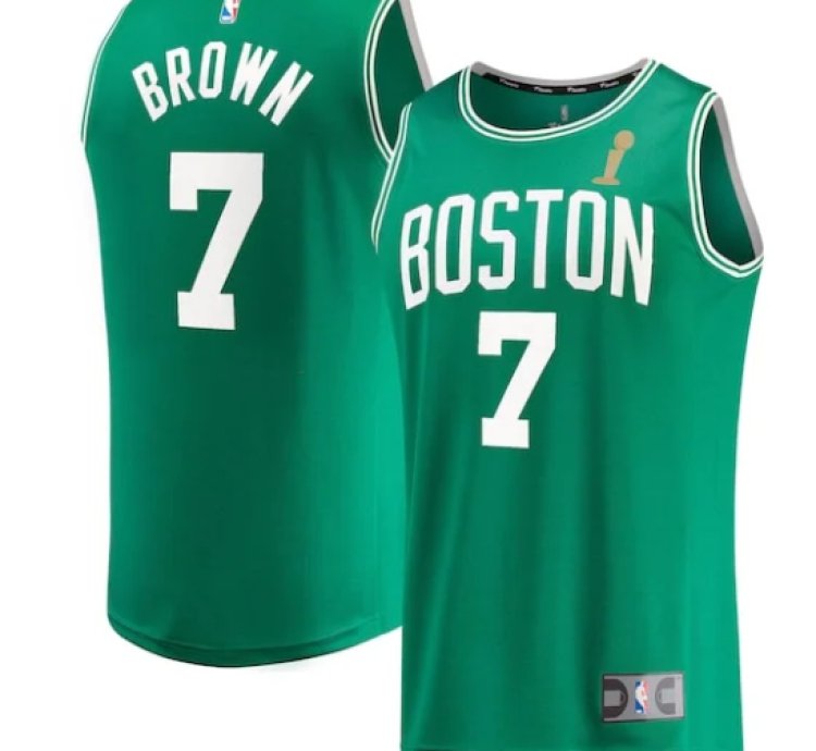Jaylen Brown Boston Celtics 2024 Nba Finals Champions Fast Break Player Jersey - Kelly Green - Icon Edition