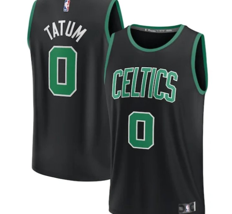Jayson Tatum Boston Celtics Fast Break Player Jersey - Statement Edition - Black