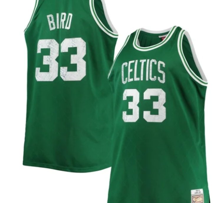 Larry Bird Boston Celtics Big Tall 198586 Nba 75th Anniversary Diamond Swingman Jersey - Kelly Green