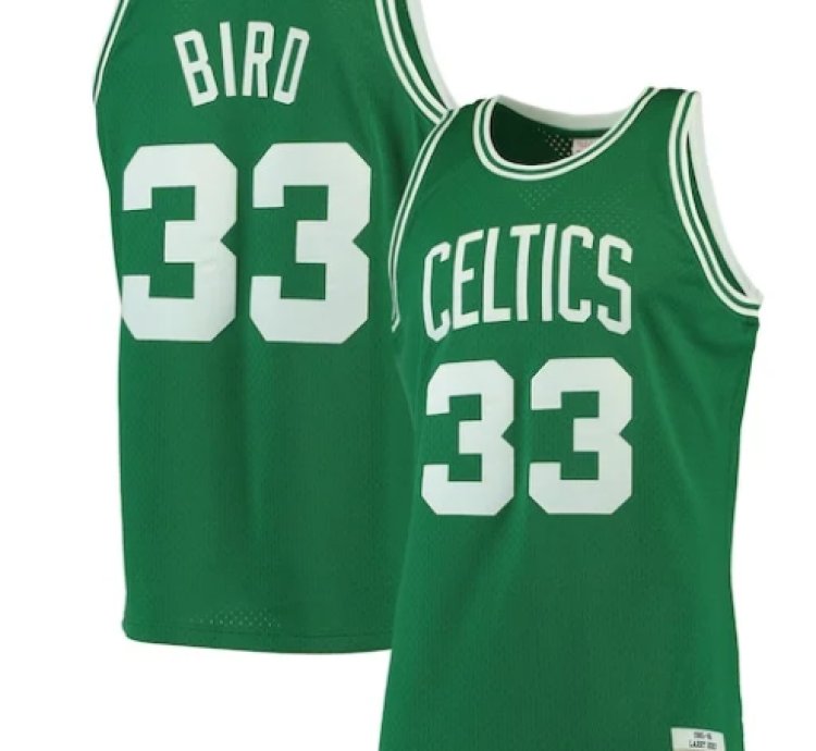 Larry Bird Boston Celtics 198586 Big Tall Hardwood Classics Swingman Jersey - Kelly Green
