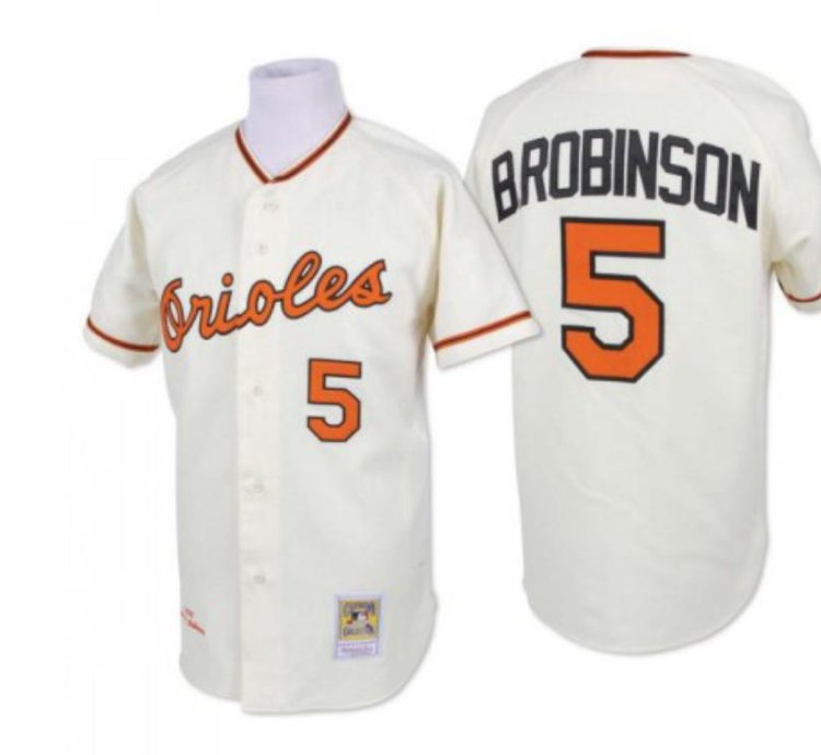 Baltimore Orioles Brooks Robinson Cream 1970 Throwback Jersey