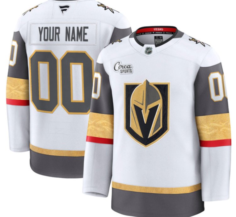 Custom Vegas Golden Knights Jersey Name Number Premium All Stitched White