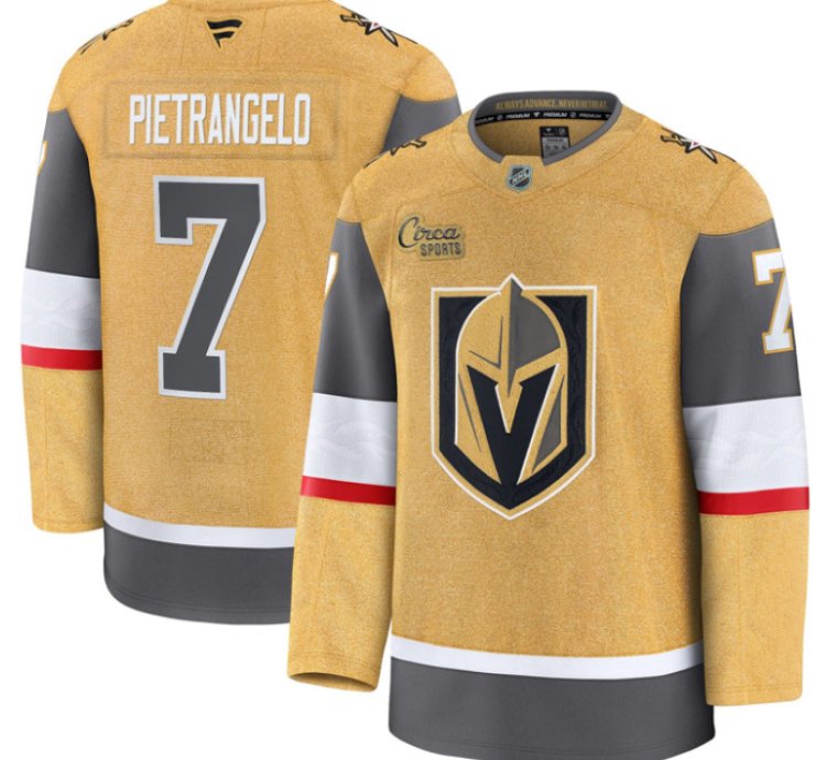 Alex Pietrangelo Jersey 7 Vegas Golden Knights Premium Stitched Gold