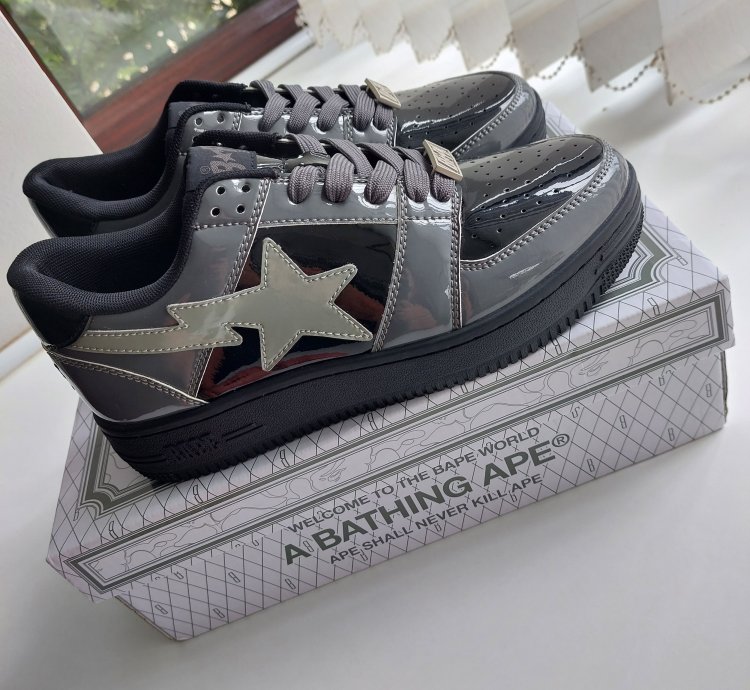Bapesta Grey And Black