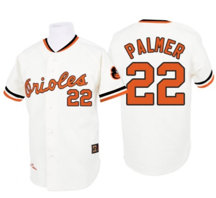 Baltimore Orioles Jim Palmer White 1970 Throwback Jersey
