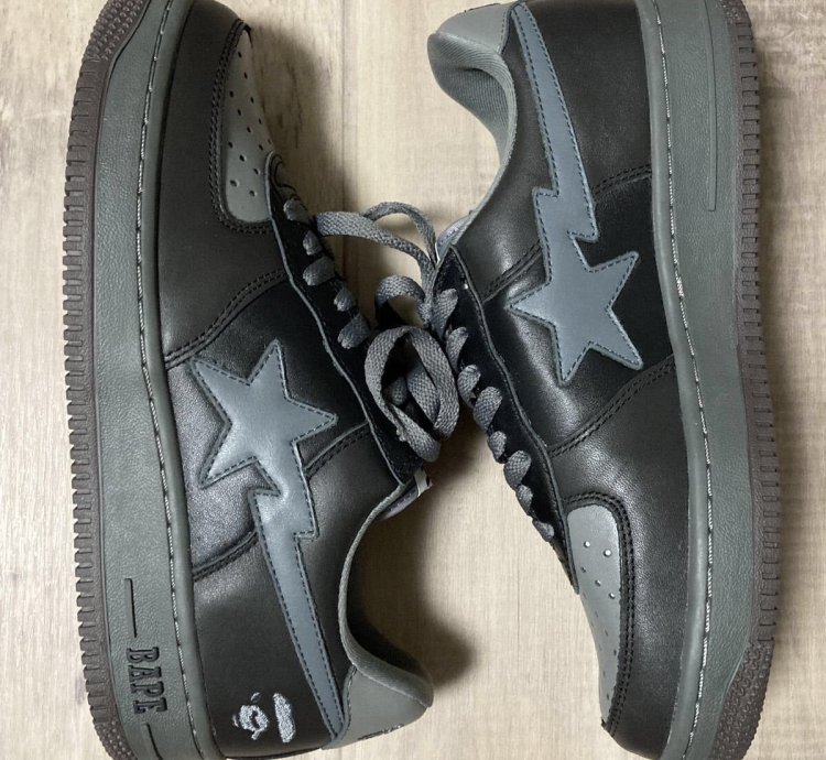Bapesta Leather Sneakers Bathing Ape Bape Sta Shoes Nigo