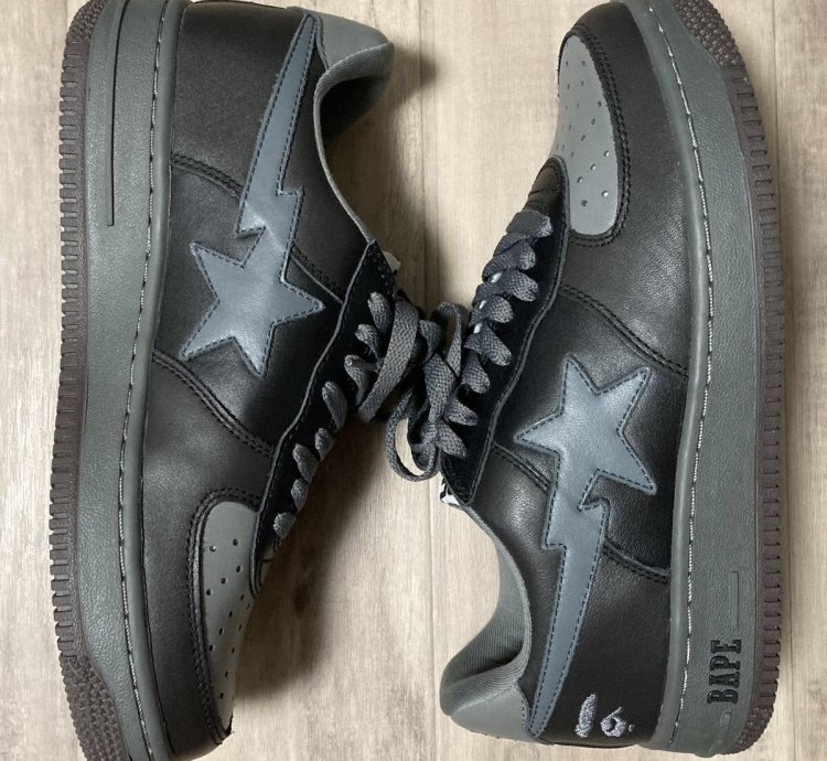 Bapesta Leather Sneakers Bathing Ape Bape Sta Shoes Nigo