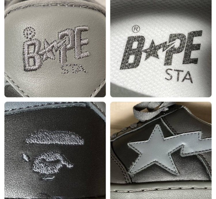 Bapesta Leather Sneakers Bathing Ape Bape Sta Shoes Nigo