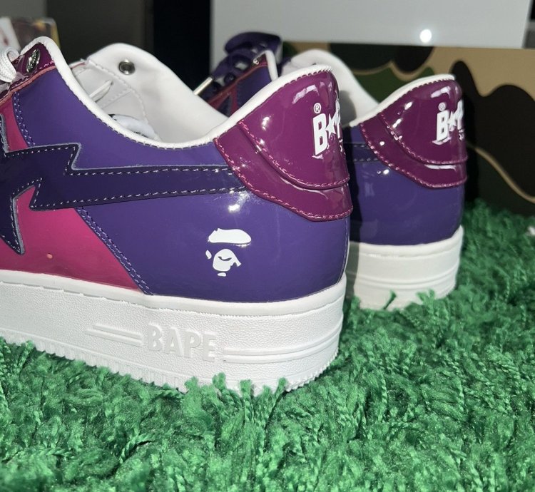 Bapesta Low Color Camo Combo Purple Shoe