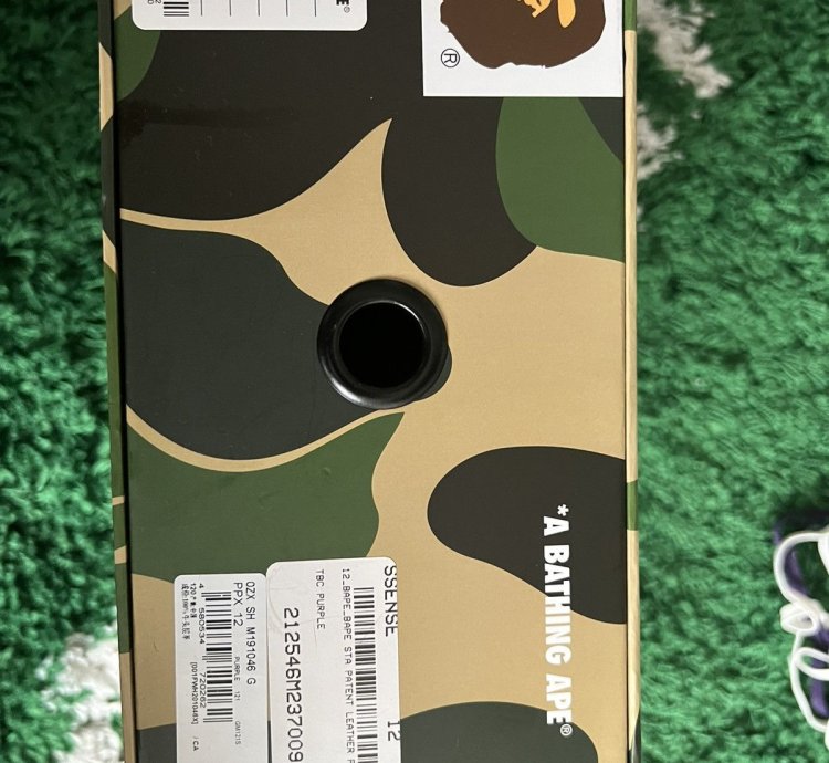 Bapesta Low Color Camo Combo Purple Shoe