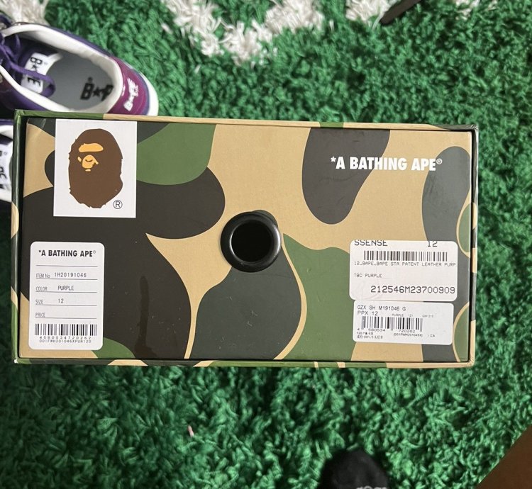 Bapesta Low Color Camo Combo Purple Shoe