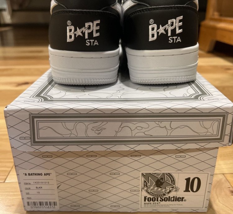 Bapesta Low M2 Black Sz10