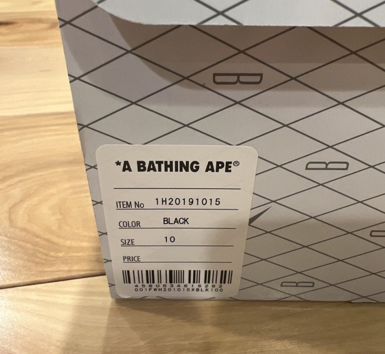 Bapesta Low M2 Black Sz10