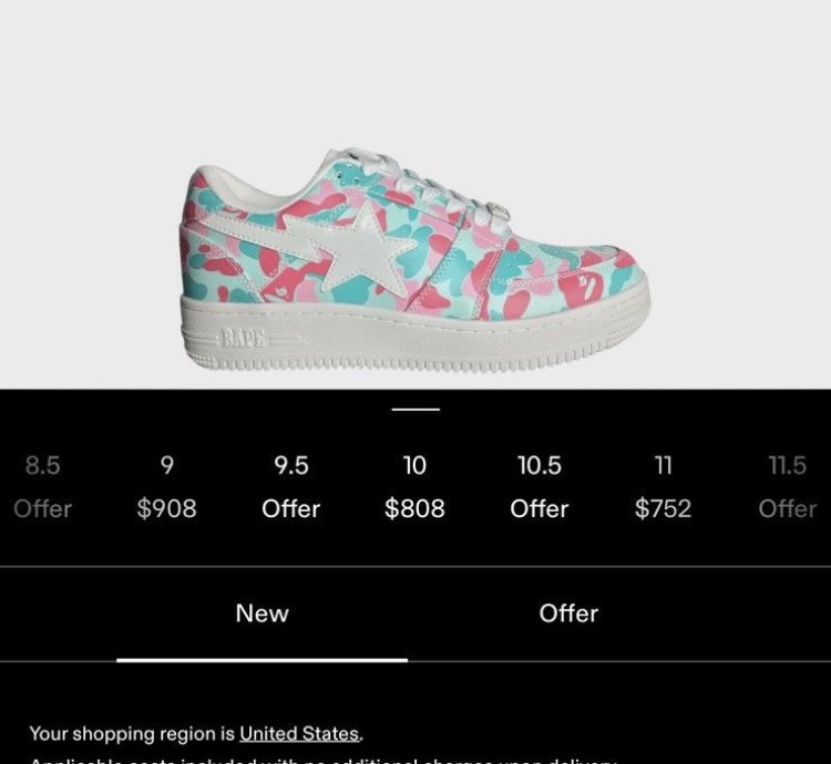 Bapesta Low M2 Miami 1st Anniversary