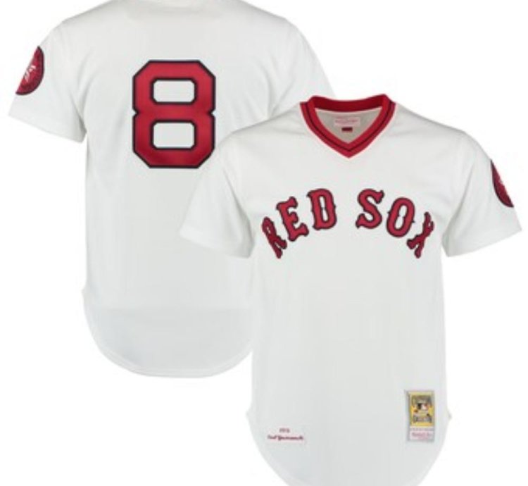 Boston Red Sox Carl Yastrzemski White Throwback Pullover Jersey