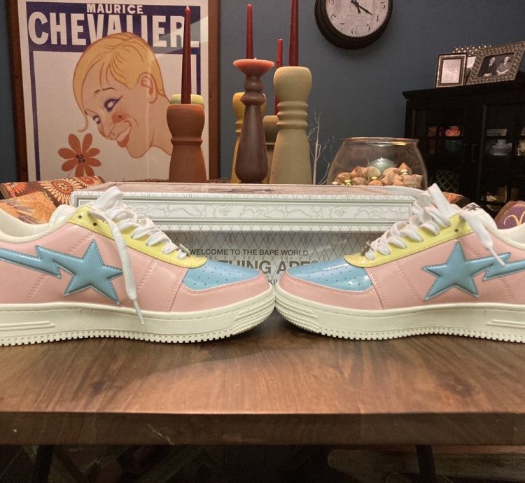 Bapesta Low Shark Face Pink