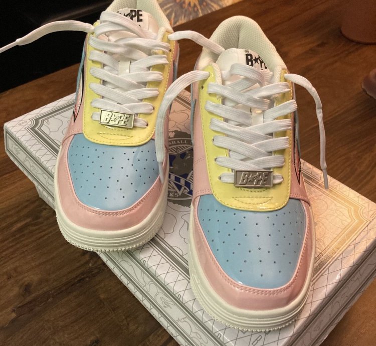 Bapesta Low Shark Face Pink