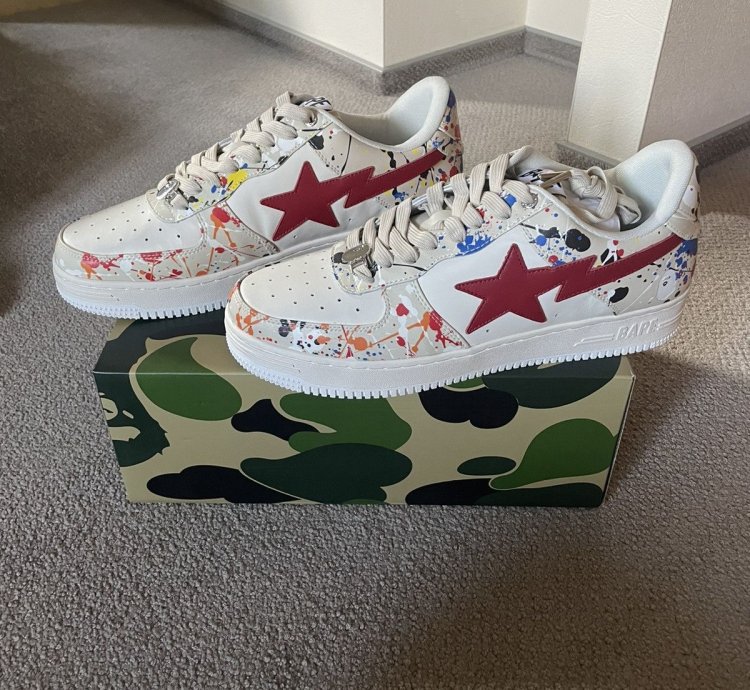 Bapesta M1 3 Paint Ivory