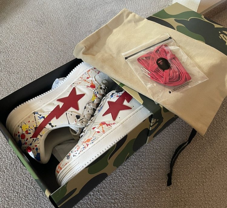 Bapesta M1 3 Paint Ivory