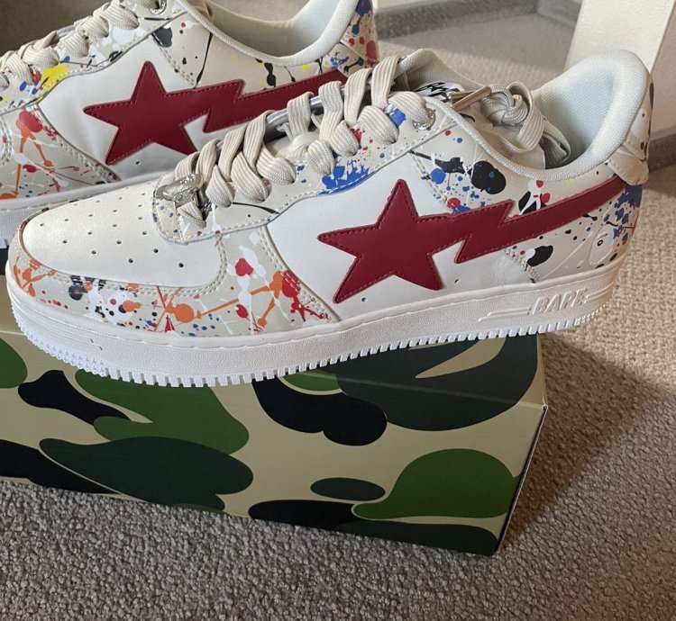 Bapesta M1 3 Paint Ivory