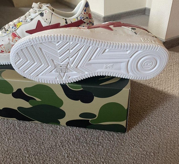 Bapesta M1 3 Paint Ivory
