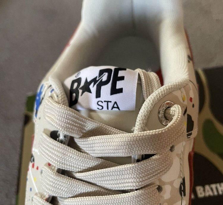 Bapesta M1 3 Paint Ivory