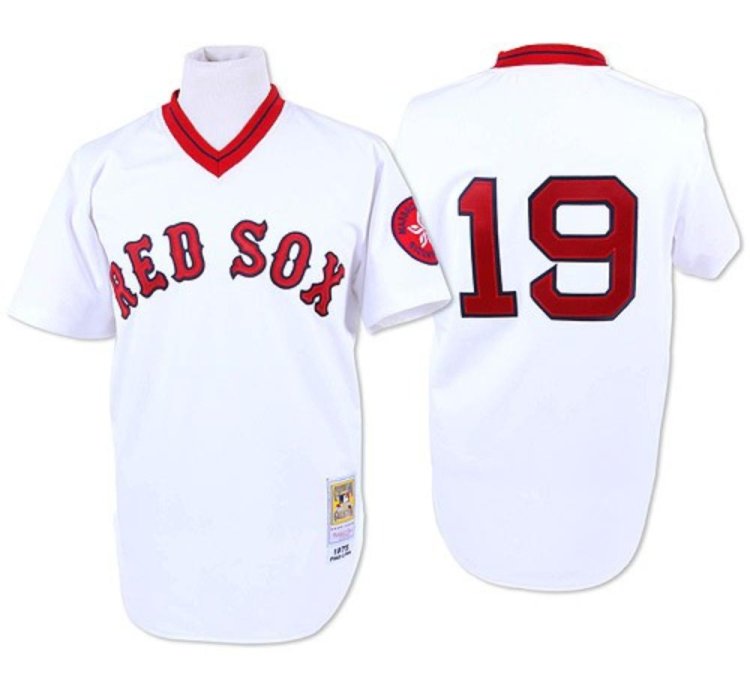 Boston Red Sox Fred Lynn White Throwback Pullover Jersey
